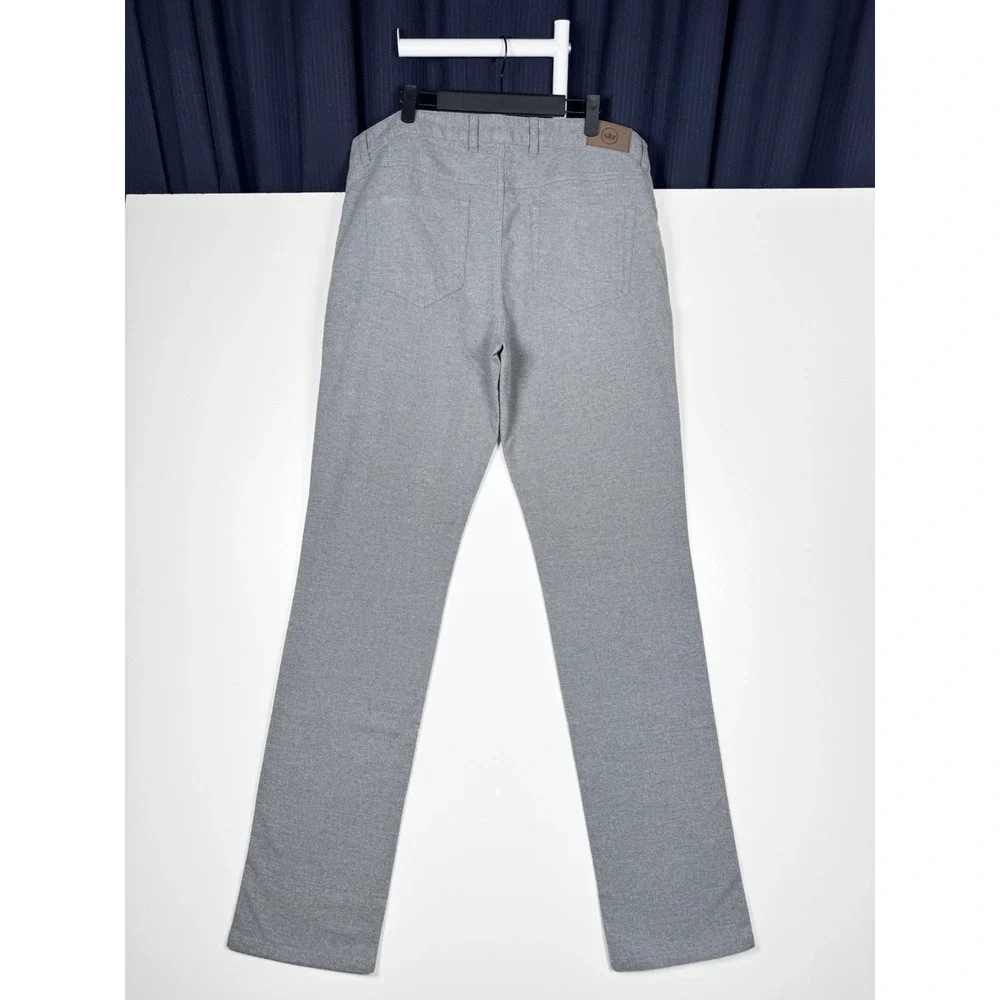 PETER MILLAR Trousers Pants Gray - Cotton Soft - Men's 36x33